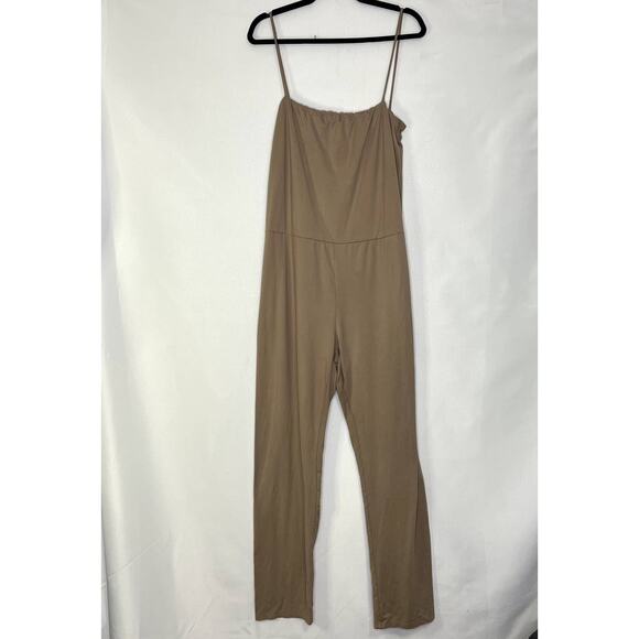 Plus Sized Fashion Nova Tan Tank Top  jumpsuit Size 3XL - Picture 1 of 11